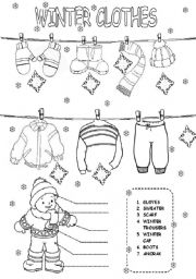 31 Winter Clothes Coloring Pages Printable 18