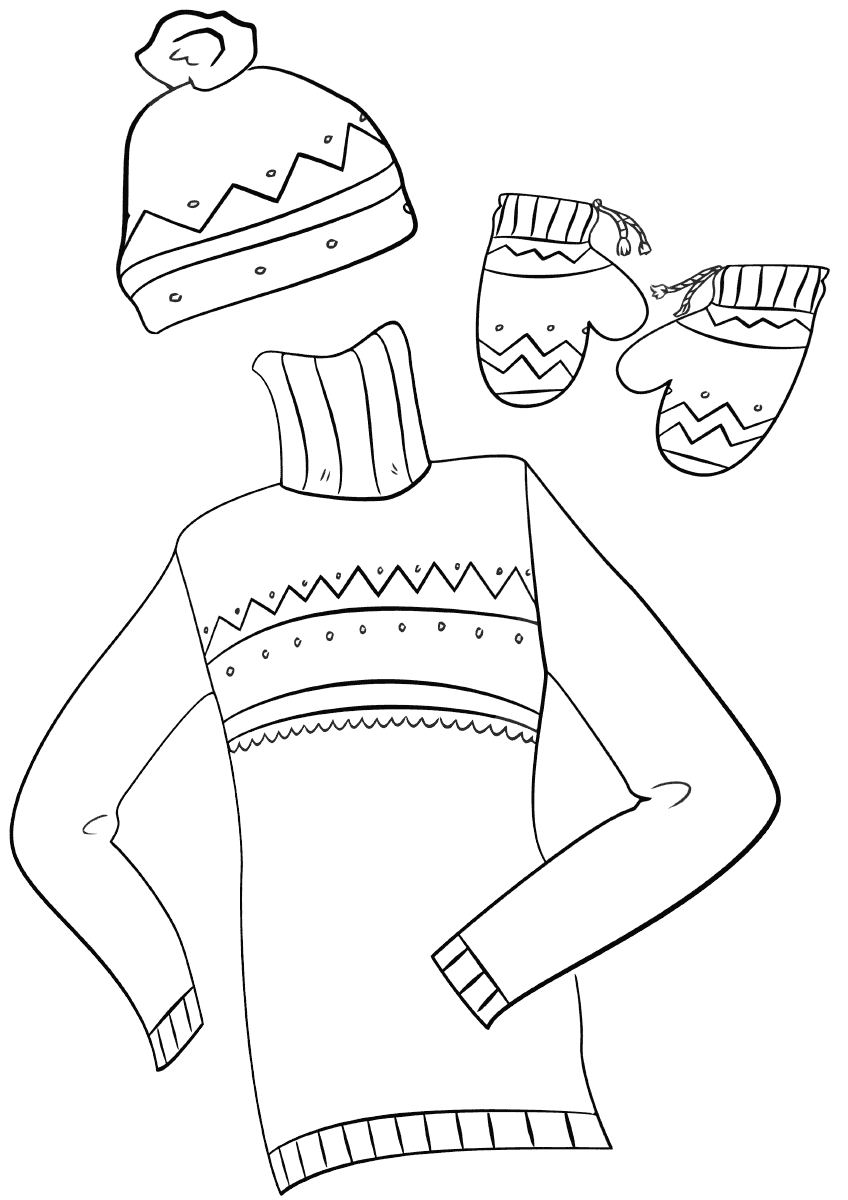 31 Winter Clothes Coloring Pages Printable 2