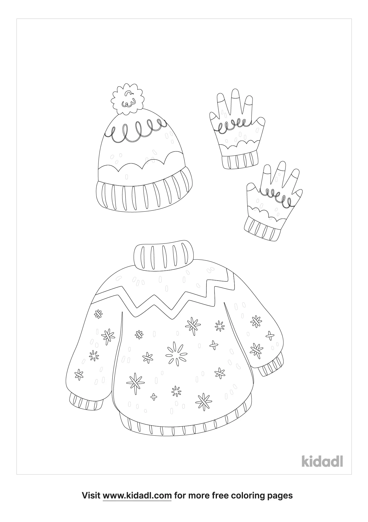 31 Winter Clothes Coloring Pages Printable 28