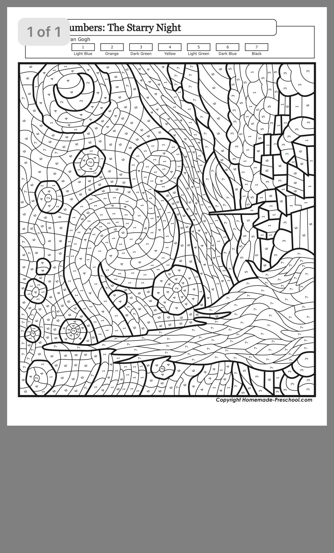 challenging color by number coloring pages printable jpg