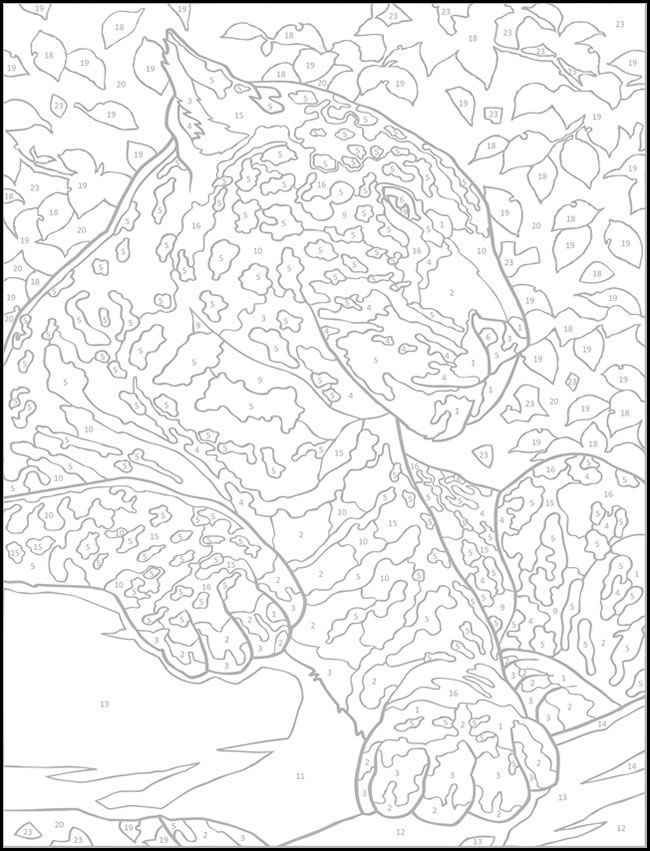 32 Challenging Color by Number Coloring Pages Printable 30