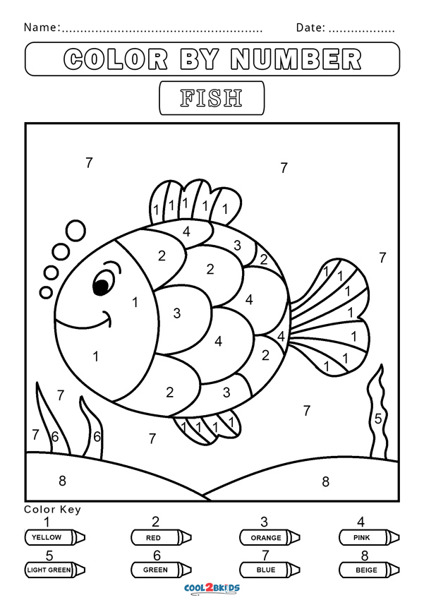 32 Challenging Color by Number Coloring Pages Printable 31