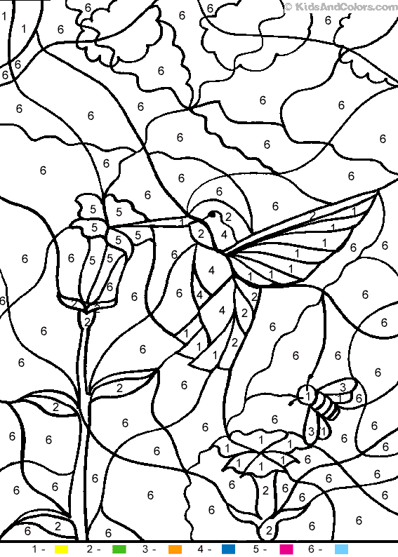 32 Challenging Color by Number Coloring Pages Printable 5