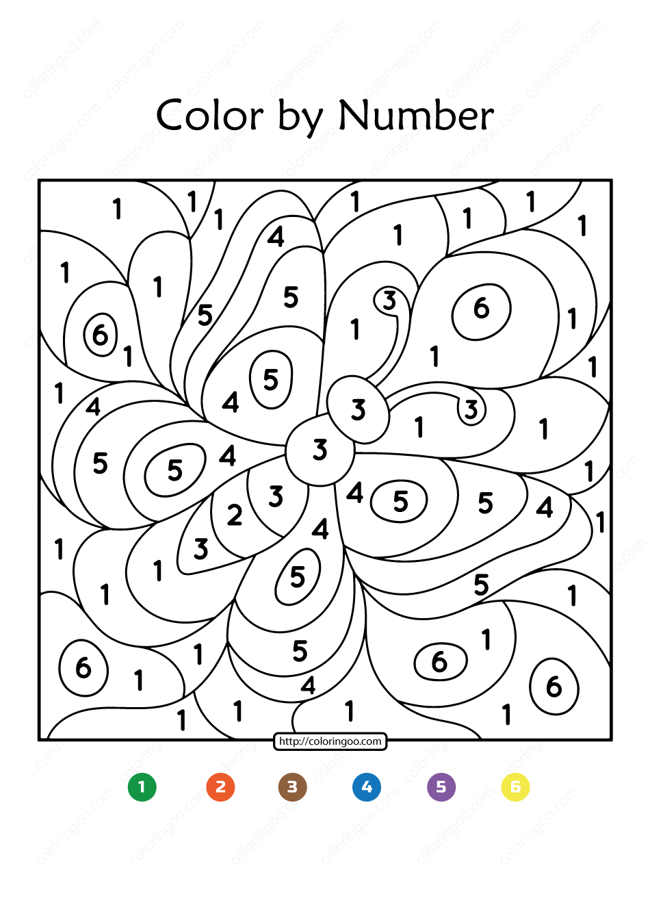 32 Challenging Color by Number Coloring Pages Printable 8