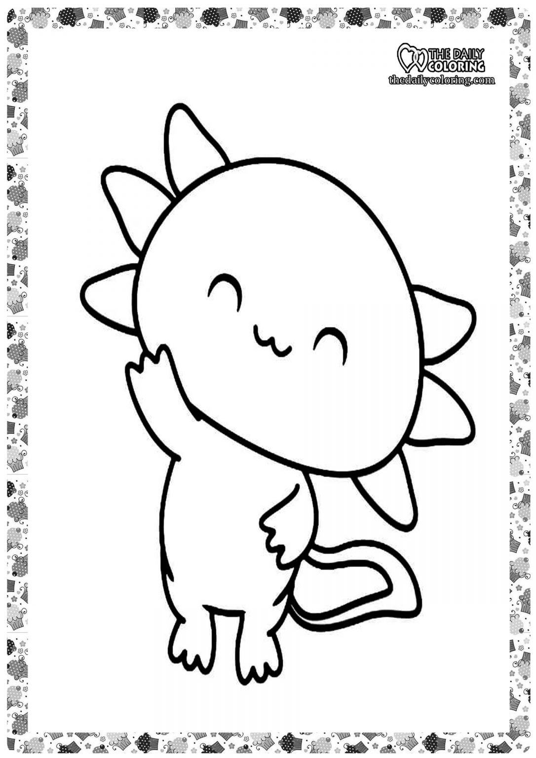 32 Cute Axolotl Coloring Pages Printable 22