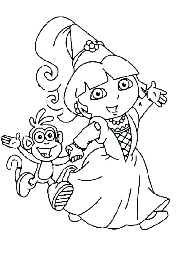 32 Dora Halloween Coloring Pages Printable 24