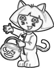 32 Dora Halloween Coloring Pages Printable 30