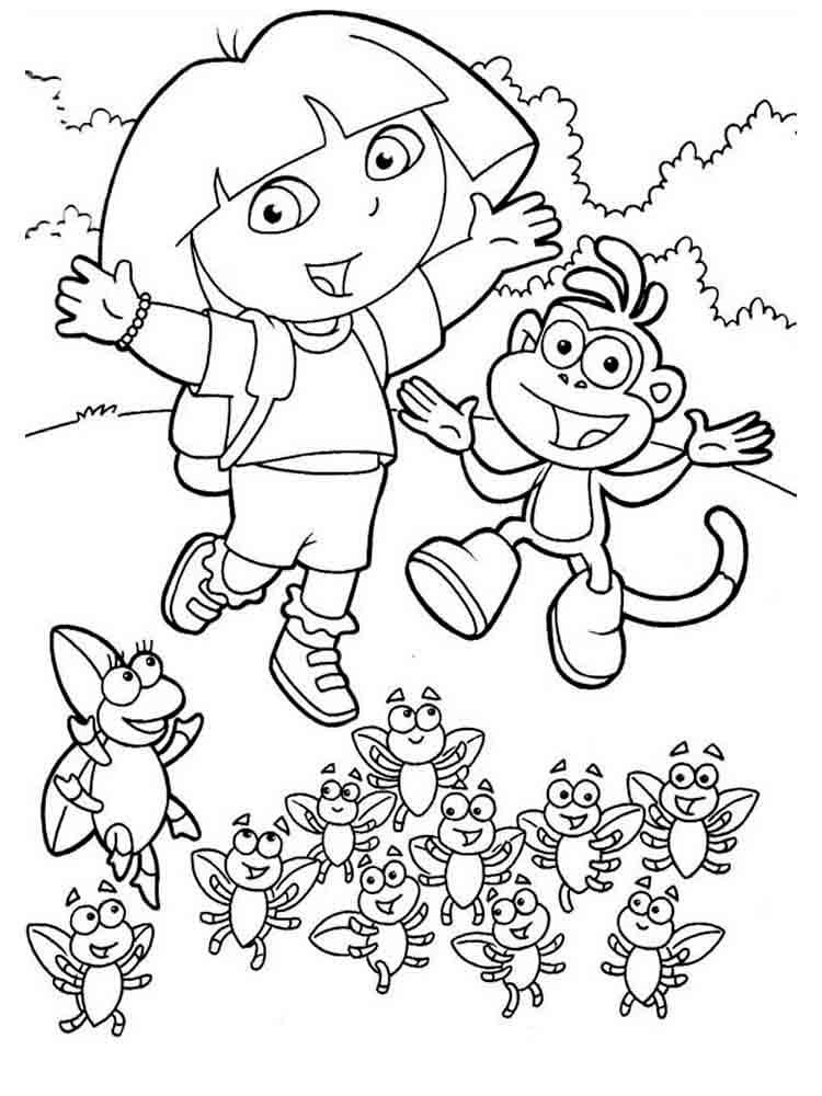 32 Dora Halloween Coloring Pages Printable 7