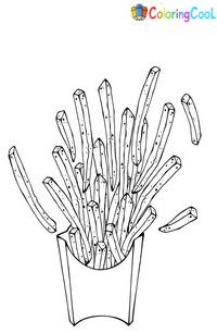 32 French Fries Coloring Pages Printable 12