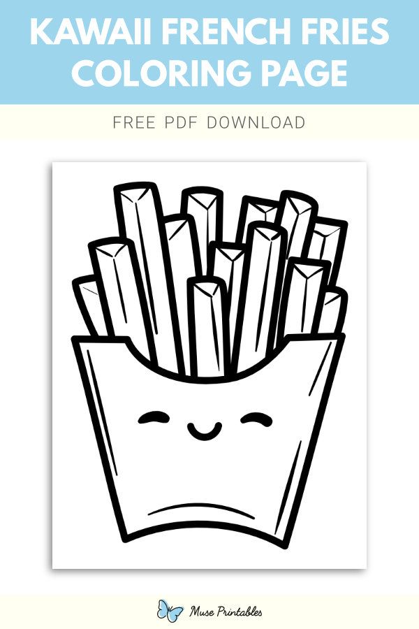 32 French Fries Coloring Pages Printable 27