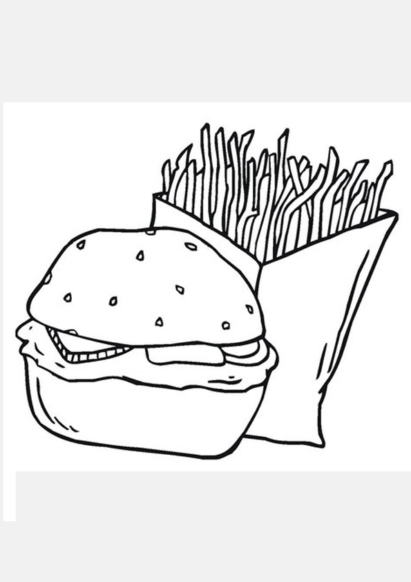 32 French Fries Coloring Pages Printable 35