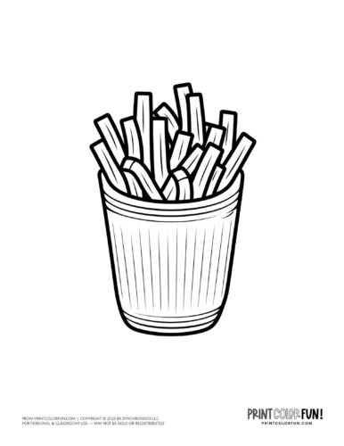 32 French Fries Coloring Pages Printable 5