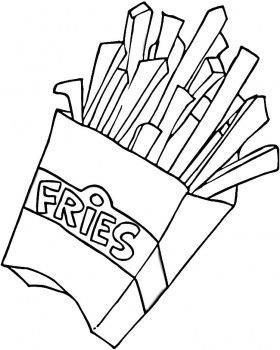 32 French Fries Coloring Pages Printable 6