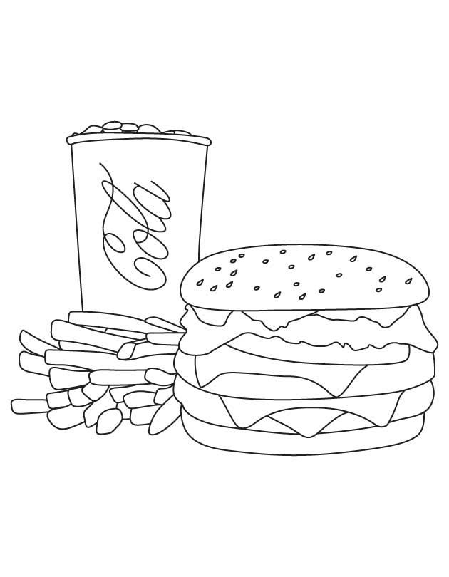 32 French Fries Coloring Pages Printable 7