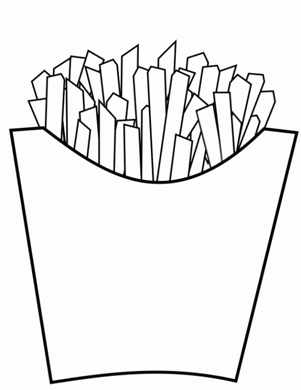 32 French Fries Coloring Pages Printable 8