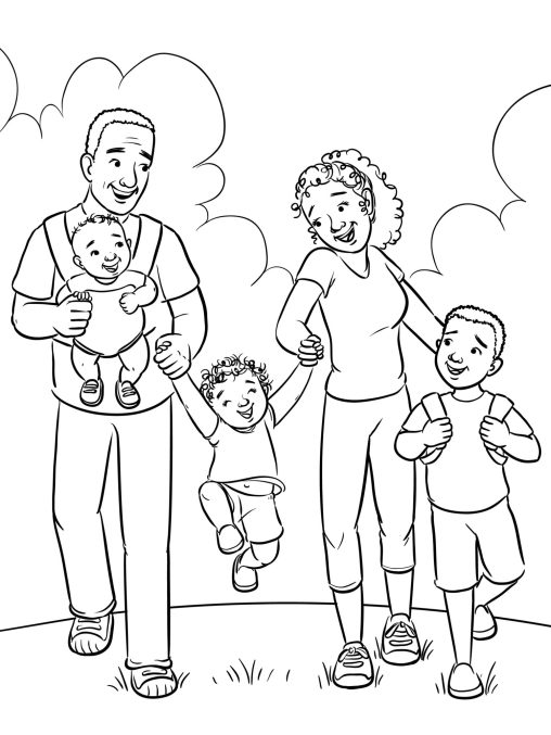 32 Heartwarming Family Coloring Pages Printable 25