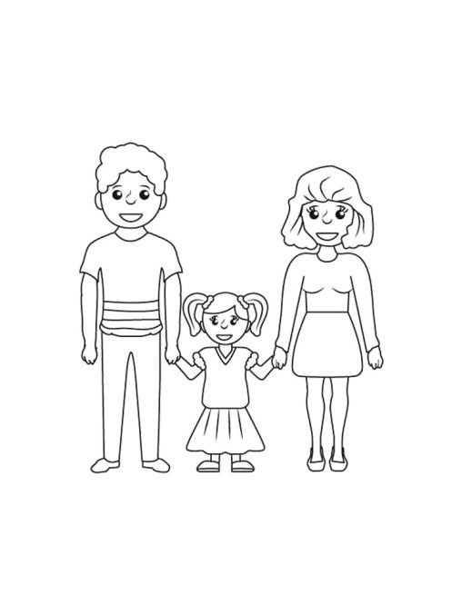 32 Heartwarming Family Coloring Pages Printable 26