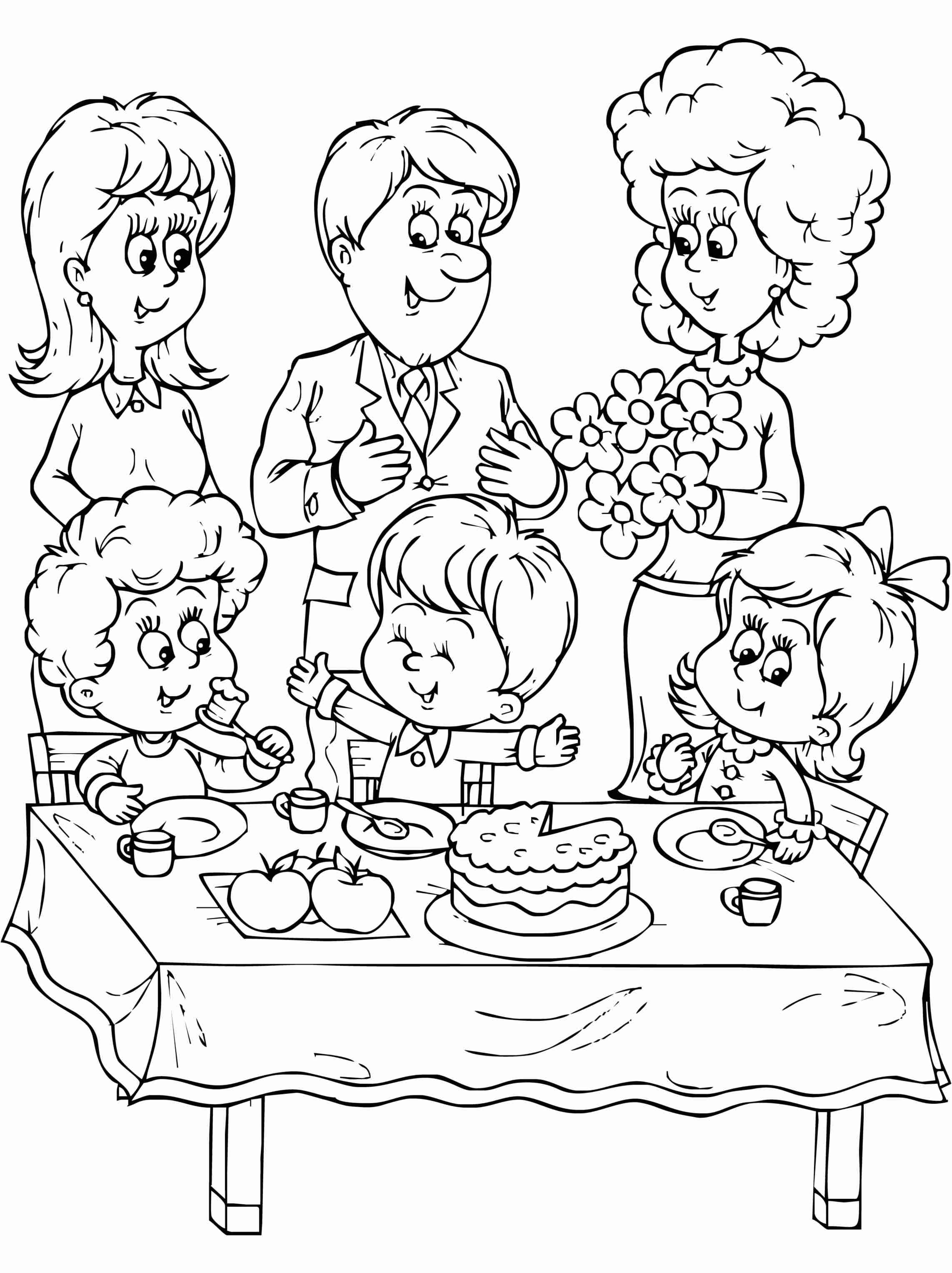 32 Heartwarming Family Coloring Pages Printable 27