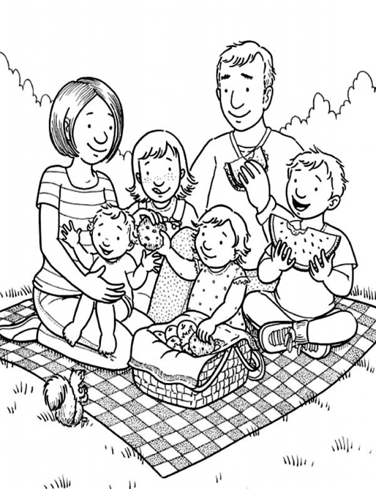 32 Heartwarming Family Coloring Pages Printable 3