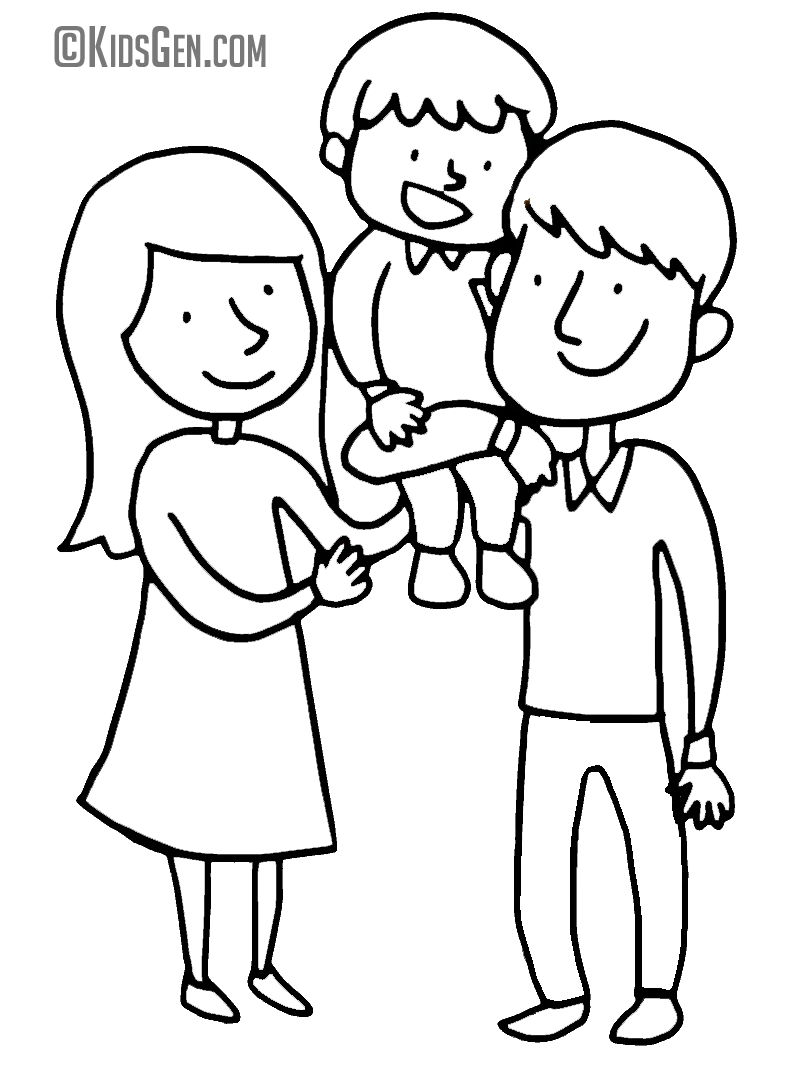 32 Heartwarming Family Coloring Pages Printable 30