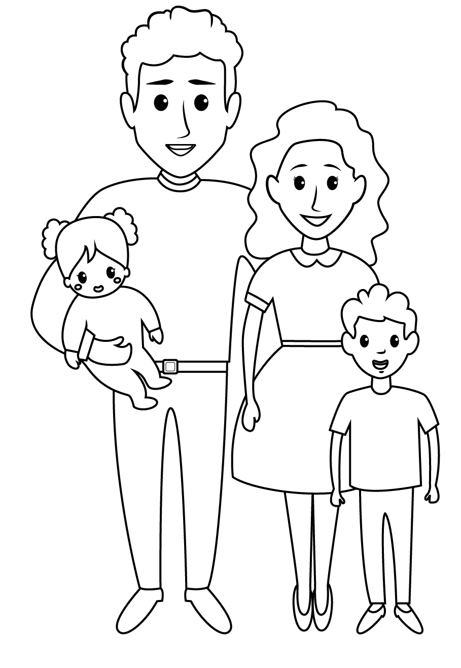 32 Heartwarming Family Coloring Pages Printable 33