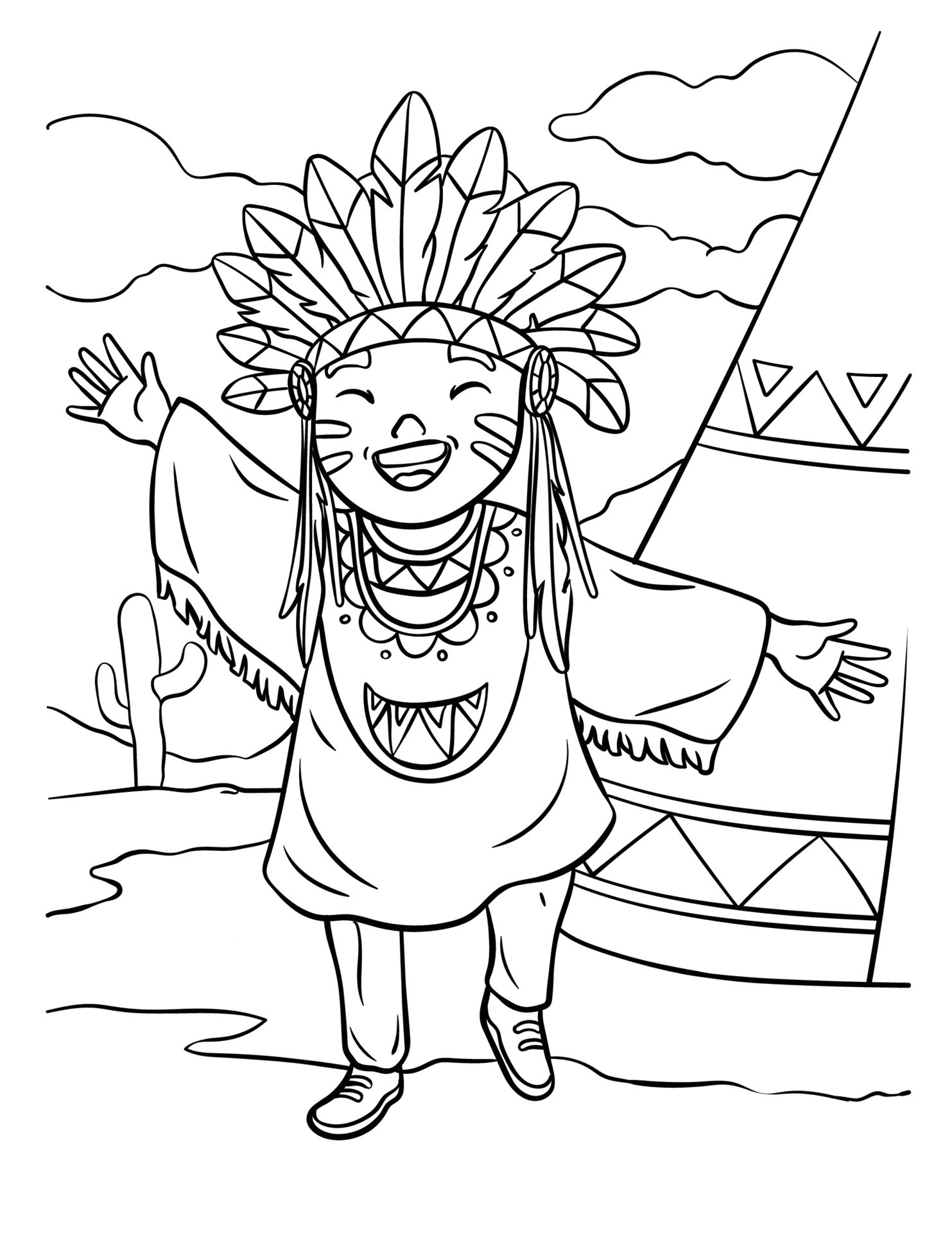 32 Native American Art Coloring Pages Printable 34