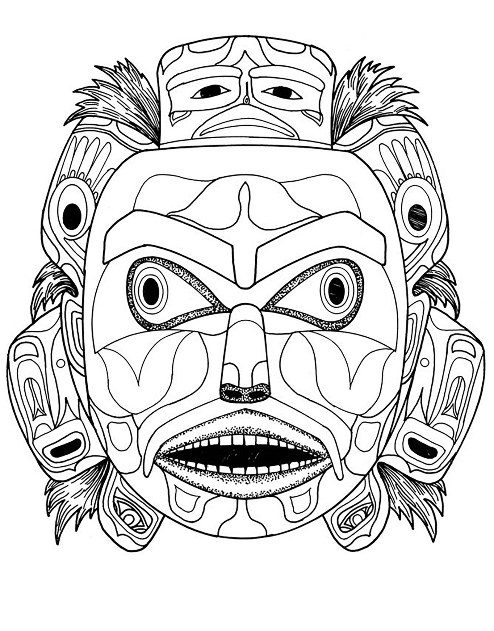 32 Native American Art Coloring Pages Printable 4