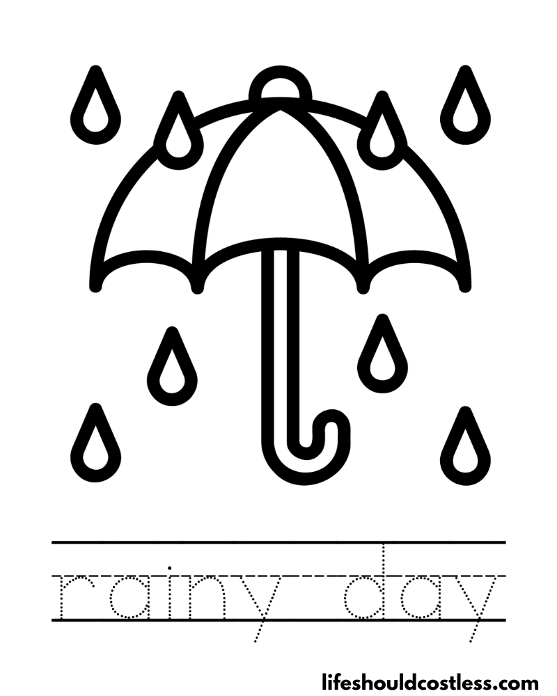 32 Rainy Day Coloring Pages Printable 10