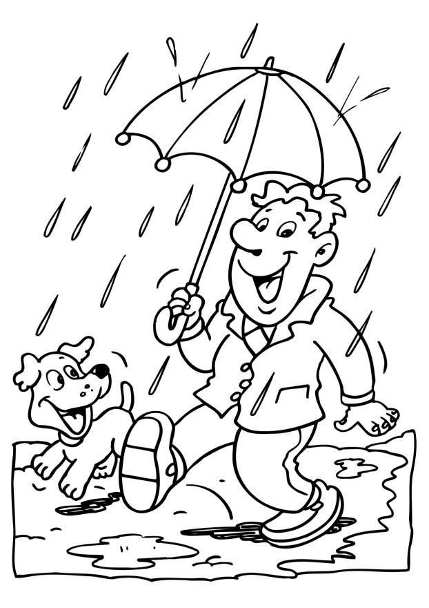 32 Rainy Day Coloring Pages Printable 13