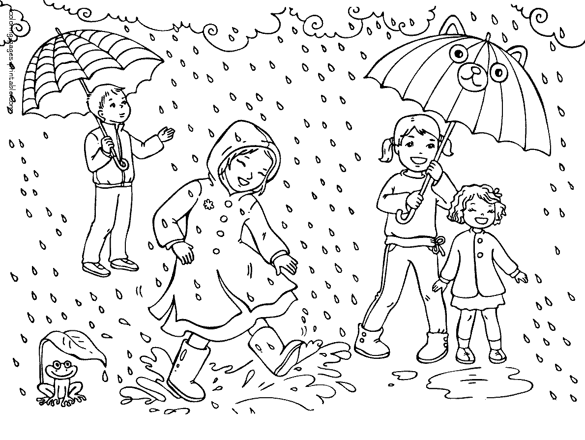 32 Rainy Day Coloring Pages Printable 14