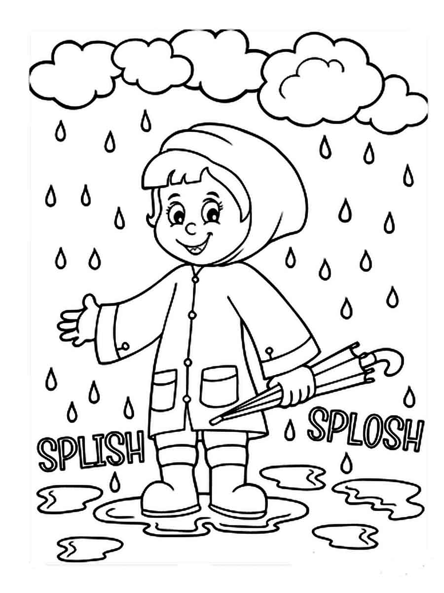 32 Rainy Day Coloring Pages Printable 15