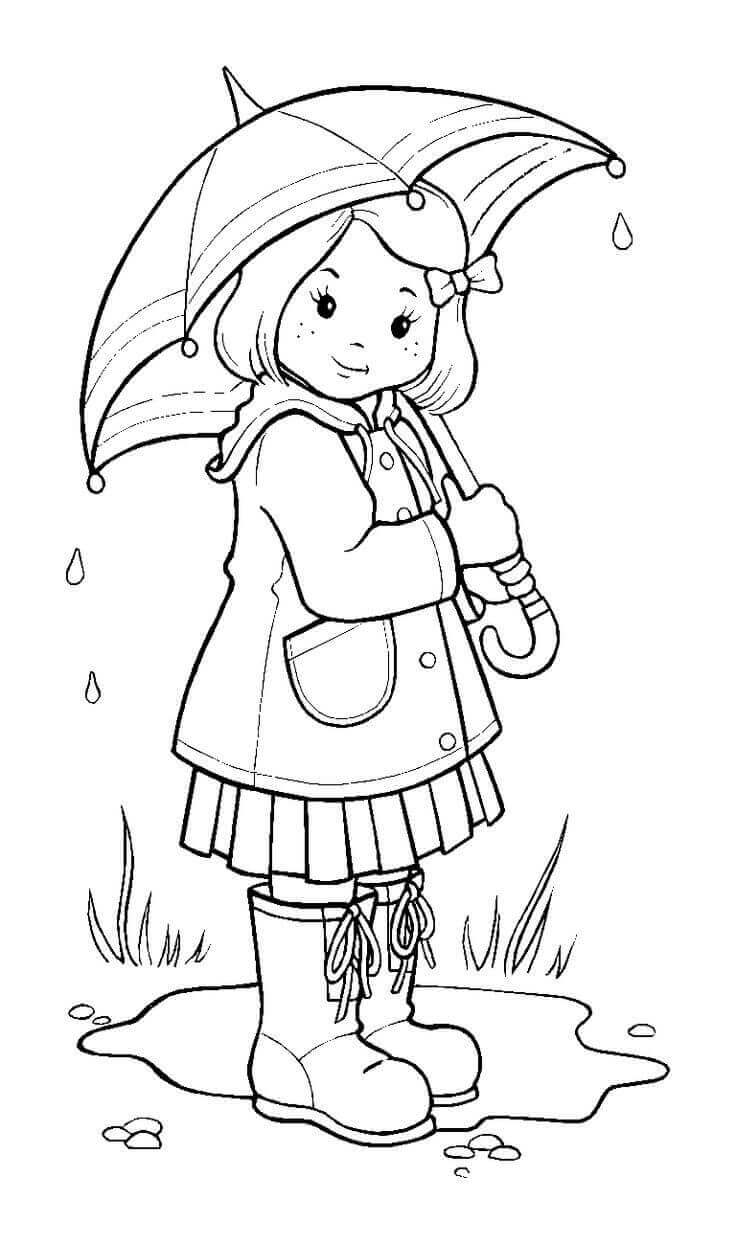 32 Rainy Day Coloring Pages Printable 16