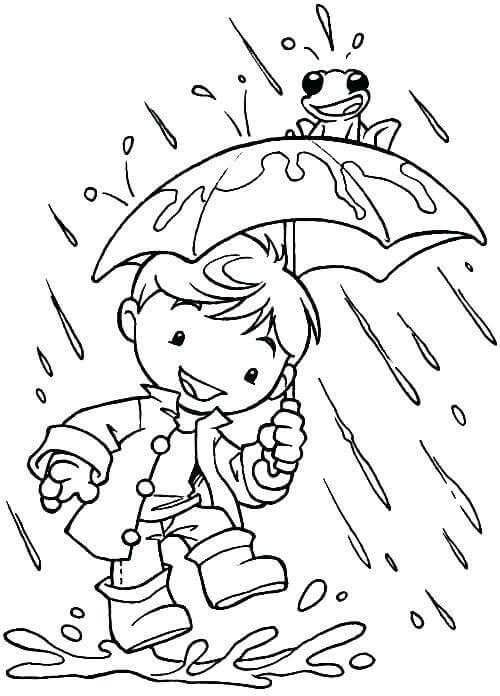 32 Rainy Day Coloring Pages Printable 23