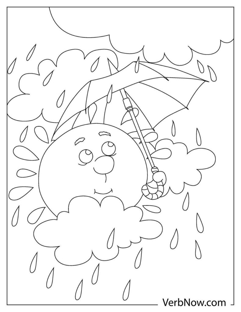 32 Rainy Day Coloring Pages Printable 3