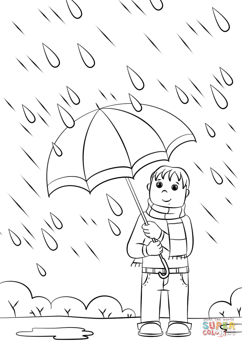 32 Rainy Day Coloring Pages Printable 34