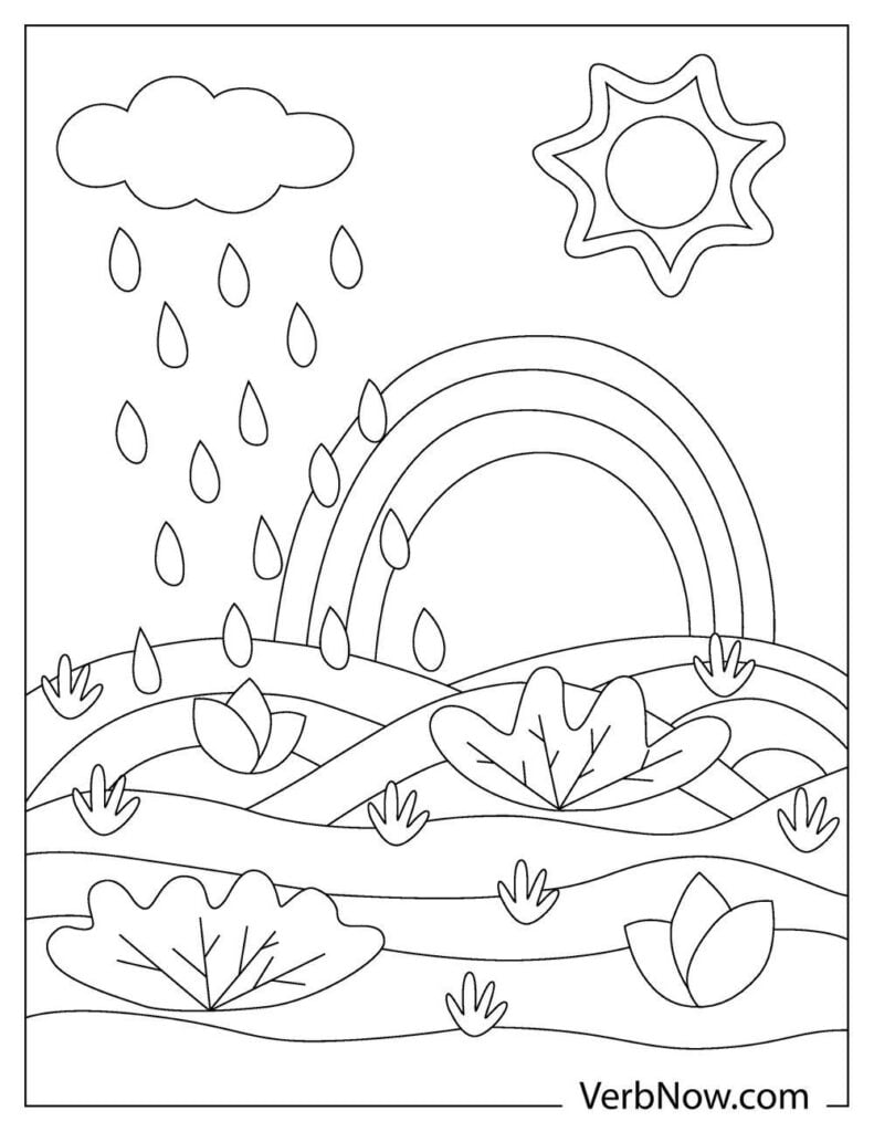 32 Rainy Day Coloring Pages Printable 35