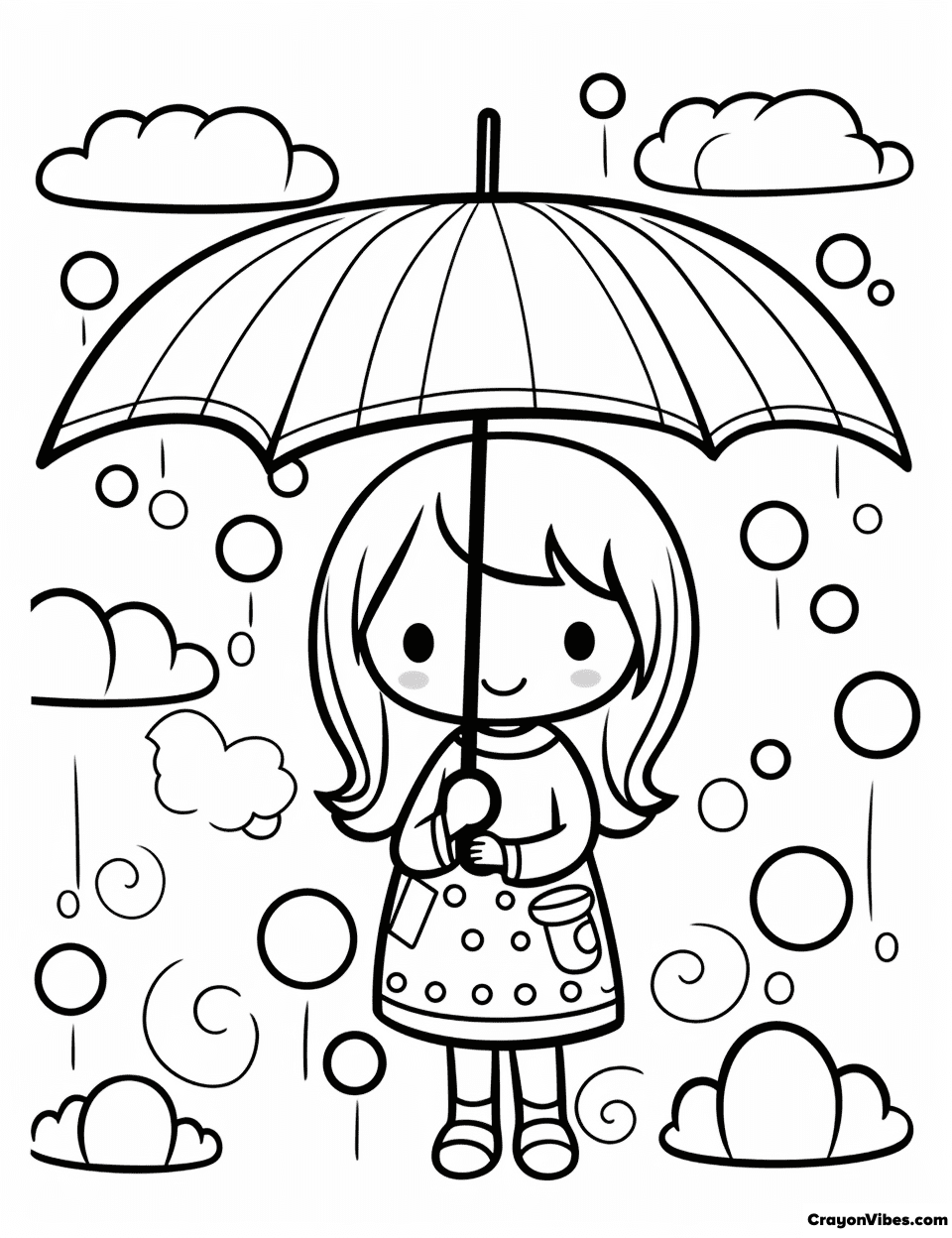 32 Rainy Day Coloring Pages Printable 4