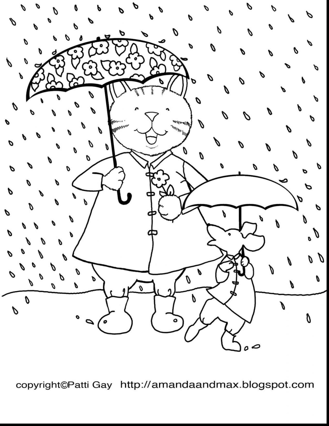 32 Rainy Day Coloring Pages Printable 5