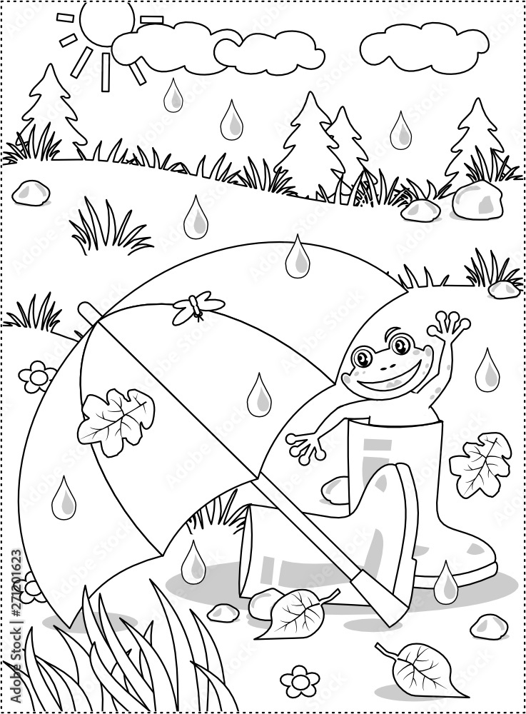 32 Rainy Day Coloring Pages Printable 6