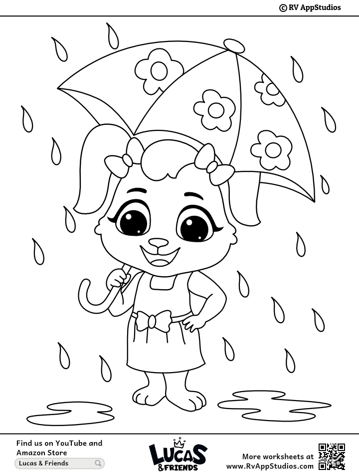 32 Rainy Day Coloring Pages Printable 7