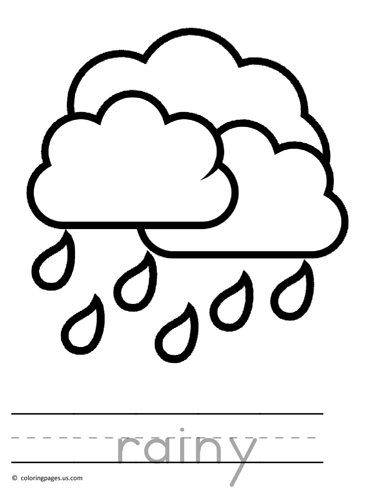 32 Rainy Day Coloring Pages Printable 9