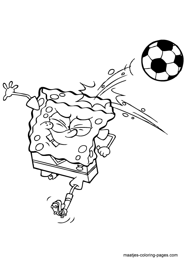 32 Spongebob Soccer Coloring Pages Printable 13