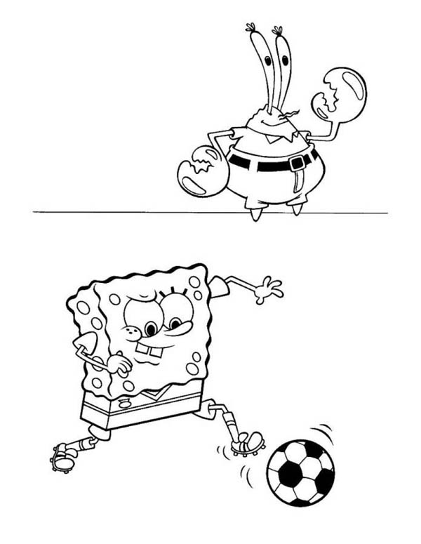 32 Spongebob Soccer Coloring Pages Printable 15