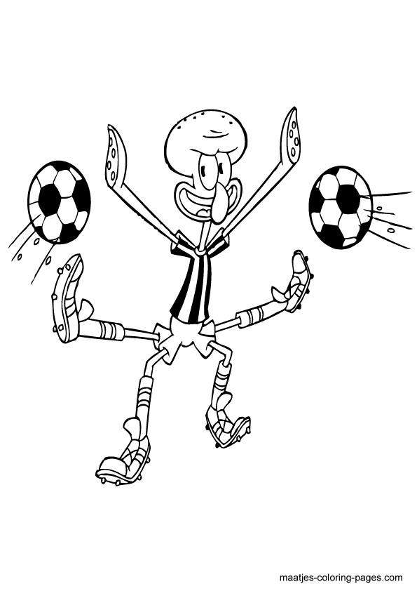 32 Spongebob Soccer Coloring Pages Printable 19