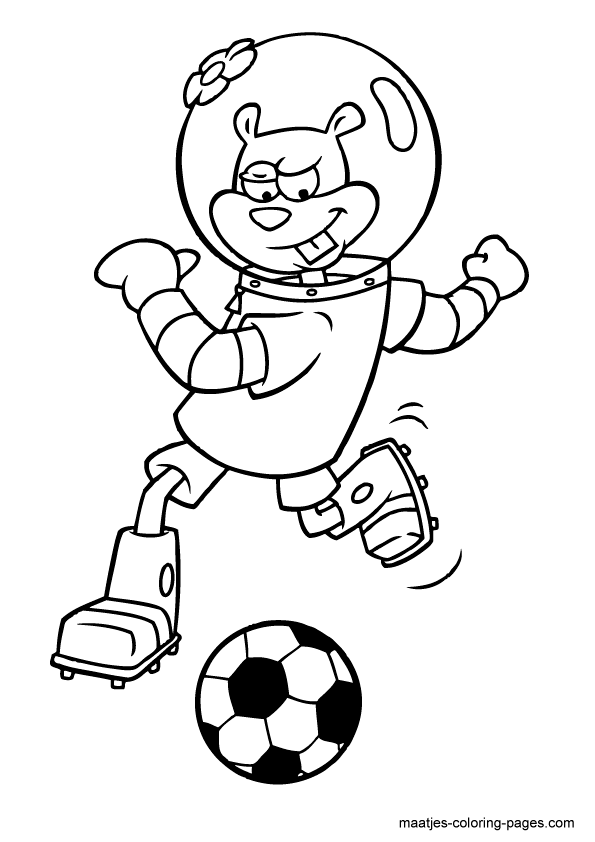 32 Spongebob Soccer Coloring Pages Printable 2