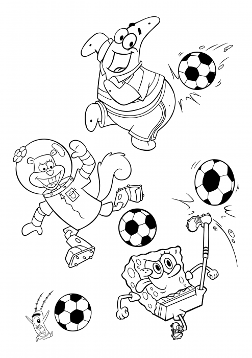 32 Spongebob Soccer Coloring Pages Printable 20