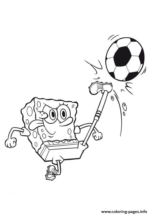 spongebob soccer coloring pages printable jpg