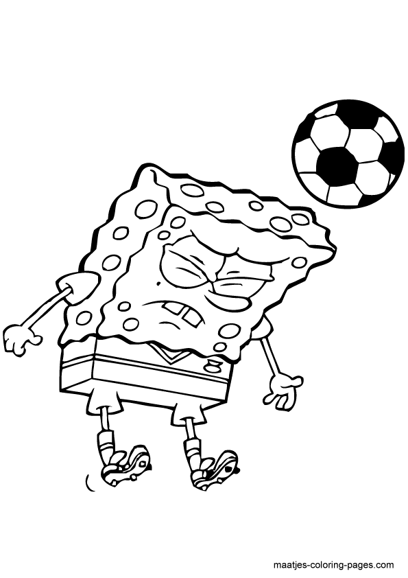 32 Spongebob Soccer Coloring Pages Printable 30