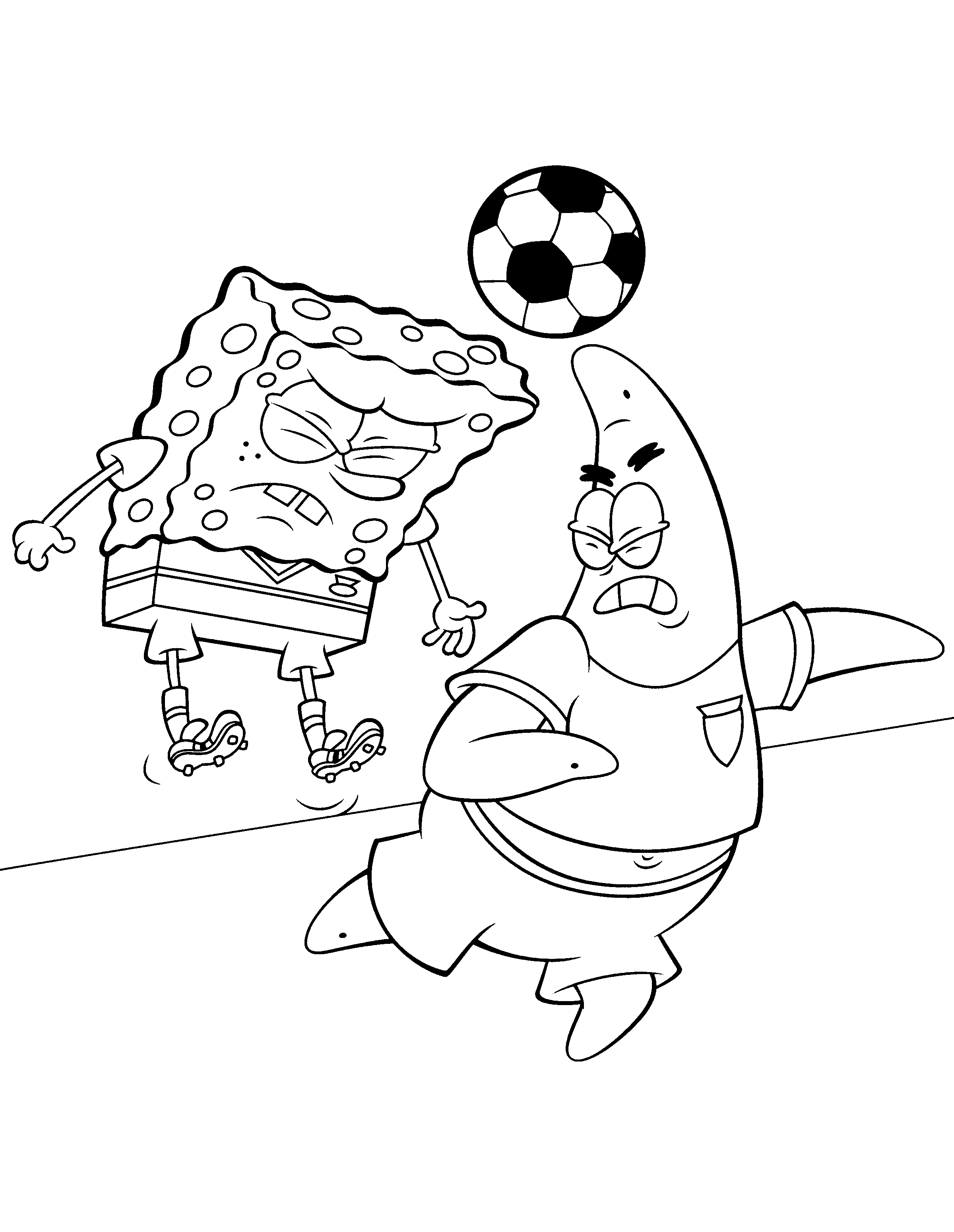 32 Spongebob Soccer Coloring Pages Printable 7