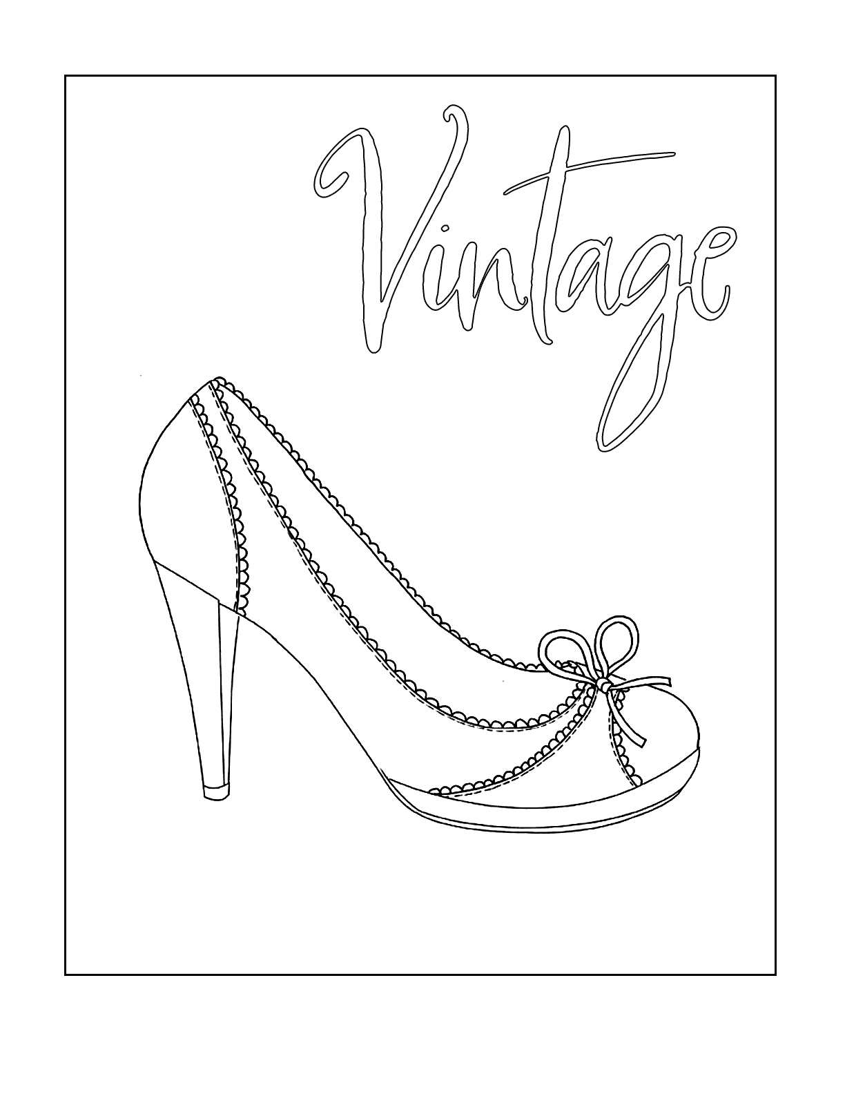 32 Stylish Shoe Coloring Pages Printable 11